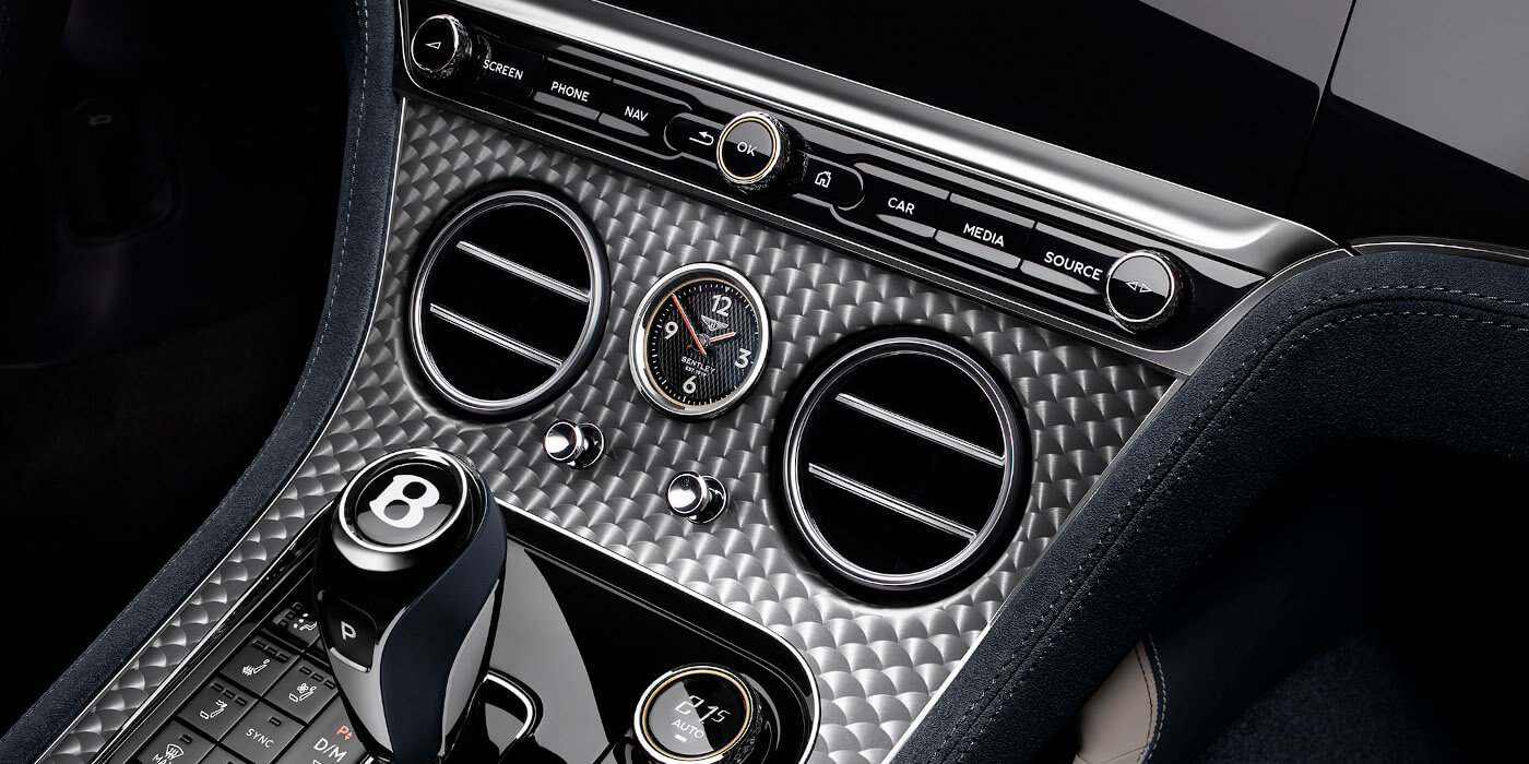 Bentley Monterrey Bentley Continental GTC Speed convertible front interior engine spin veneer detail