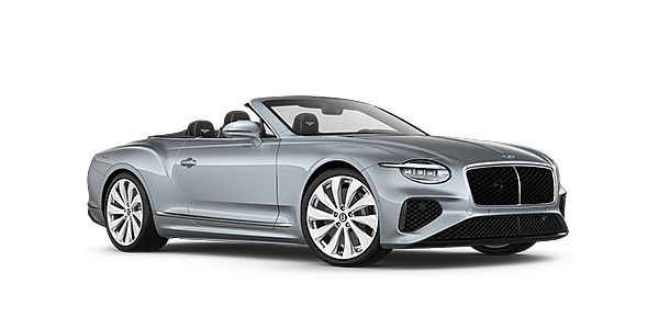 Bentley Monterrey New Bentley Continental GTC convertible front three quarters in Silverlake paint