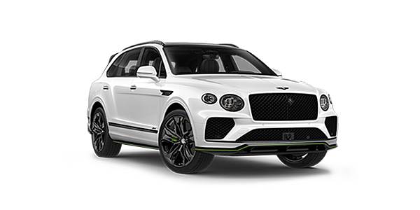 Bentley Monterrey Bentley Bentayga Speed SUV in Snow Quartz Pearlescent by Mulliner white paint