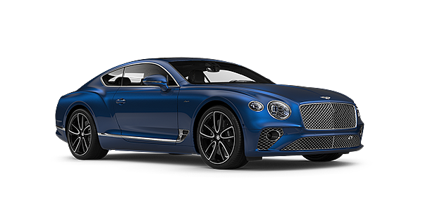 Bentley Monterrey Bentley GT Azure coupe in Sequin Blue paint front 34