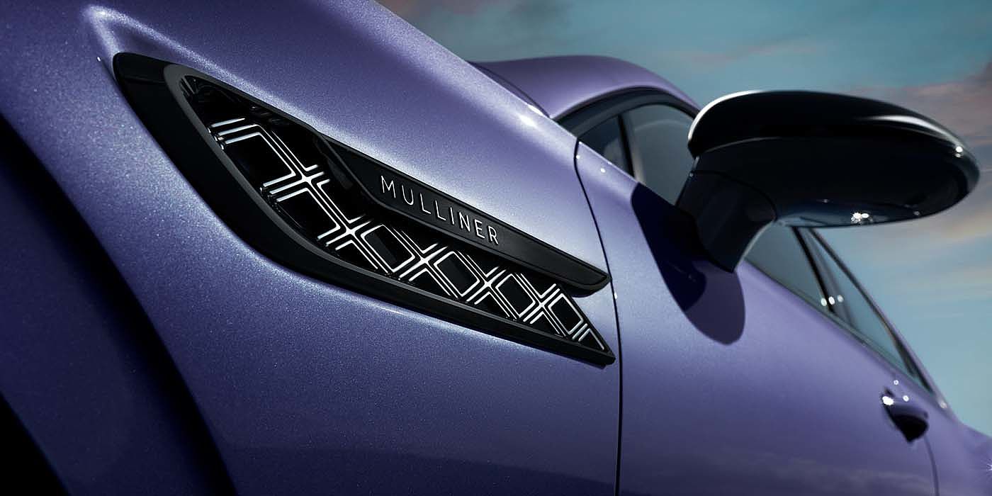 Bentley Monterrey Bentley Flying Spur Mulliner in Tanzanite Purple paint with Blackline Specification wing vent