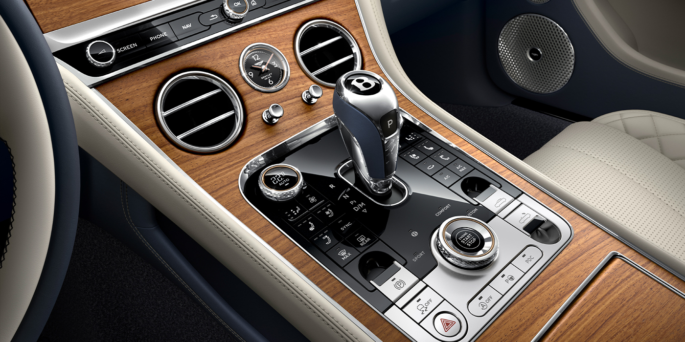 Bentley Monterrey Bentley Continental GTC Azure convertible front interior console detail